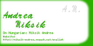 andrea miksik business card